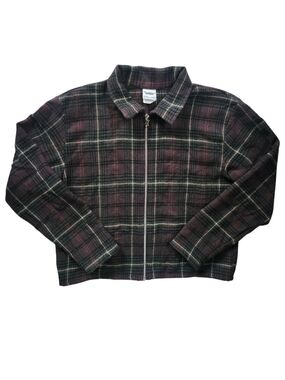 Au Coton Plaid Zip-Up Jacket | Made in Canada